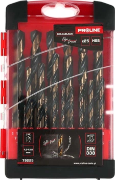 Zestaw wierteł do metalu Proline HSS 1-13 mm 25 szt. 79225 (5903755792259)