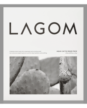 Охлаждающая тканевая маска LAGOM Aqua Cactus Mask Pack (8809450982698)