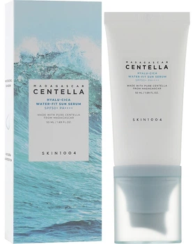Солнцезащитная сыворотка с гиалуроновой кислотой SKIN1004 Madagascar Centella Hyalu Cica Water Fit Sun Serum SPF50+ PA++++ 50 мл