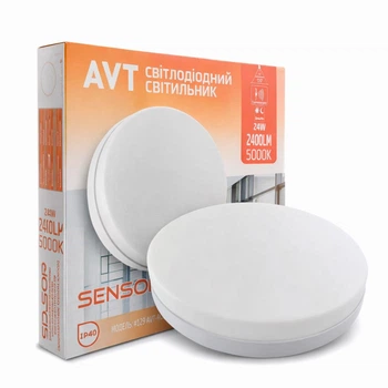 Світильник світлодіодний з датчиком руху Sensor круглий 24W 5000К IP40