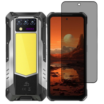Защитное стекло Fiji Privacy для Oukitel WP100 / WP100 Titan антишпион Anti-peeping полная проклейка черный