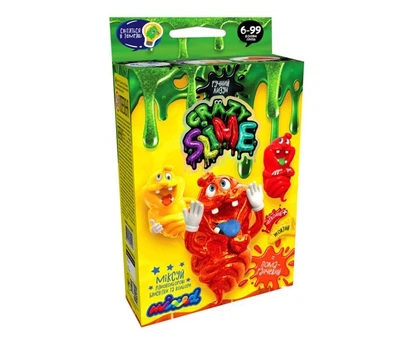 Набор Danko Toys Crazy Slime для создания слаймов с блестками оранжевый (SLM-02-03U)