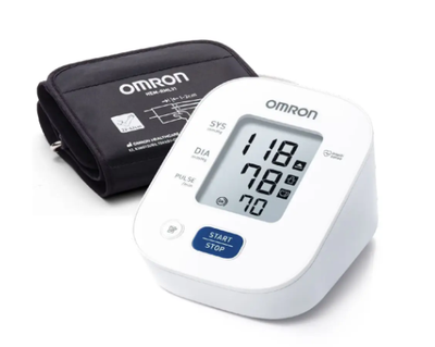 Тонометр автоматичний плечовий OMRON M2+ з манжетою 22–42 см — вимірювач артеріального тиску та пульсу, IntelliSense, пам’ять 30 вимірювань