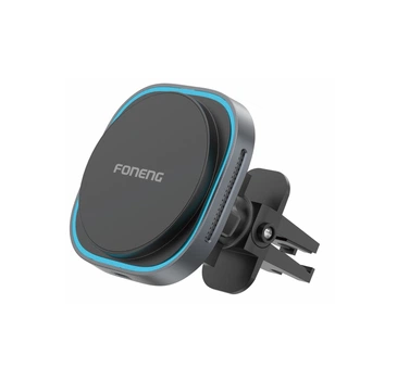 Автомобільний тримач для телефону Foneng CP128 Magnetic Wireless Charging Car Phone Holder with Light (15W)