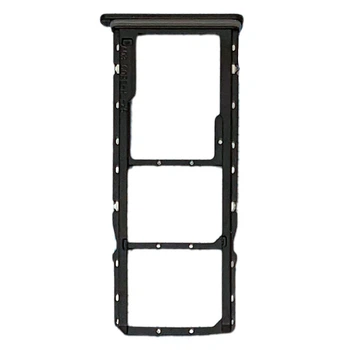Держатель SIM-карты Samsung A032 Galaxy A03 Core, С разъемом на карту памяти, Черный - 698506