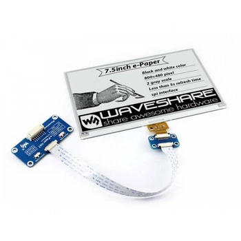 Дисплей монохромный Waveshare E-Ink 7.5" 800x480 с модулем для Raspberry Pi - 411563
