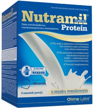 Kompleksowy protein Olimp Nutramil Complex Protein 6 saszetek Waniliowy (5901330049040)