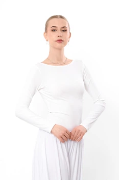 Жіноче базове боді з відкритою спиною NoBrand 42/44 Білий (p-20383-243362)