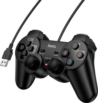 Геймпад проводной Hoco GA3 Fast link Wired Game Controller Black (6942007666619)