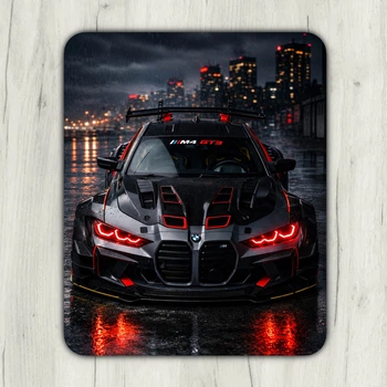 Коврик для мыши BMW игровой и офисный 24х20 нескользящая резиновая основа, точная поверхность для оптической и лазерной мышки, износостойкая, для работы, игр и учебы (51571)