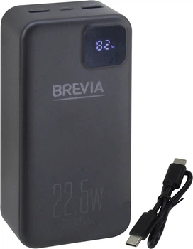 Портативное зарядное устройство 30000mah (Brevia) 22.5W Li-Pol, LCD (45320PB)