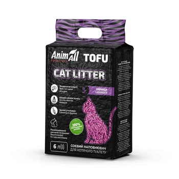 AnimAll Tofu наповнювач соєвий 6 л - лаванда