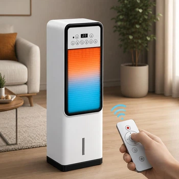 Мобільний кондиціонер 2в1 Germatic Air Max Pro BFX-8D-1668 з обігрівом та охолодженням, підлоговий вентилятор з пультом