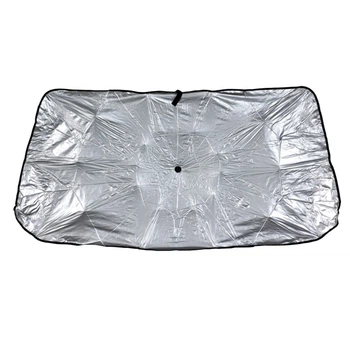 Автомобильный cолнцезащитный зонт 120x65 см, Black-Silver