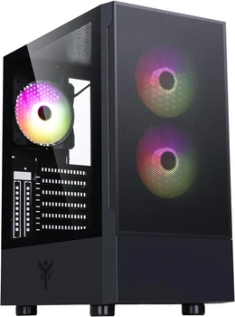 Системный блок Itek SIISBE 3.0 / Mid-Tower / ATX, Micro-ATX, Mini-ITX / 3 x 120mm ARGB/ Черный (101936494) - Уценка