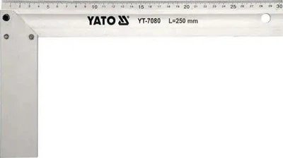 Угольник YATO, алюминиевый, 250 мм