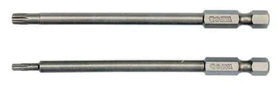 Набор отверточных насадок YATO TORX SECURITY, T15/T27, 100 мм, 2 шт