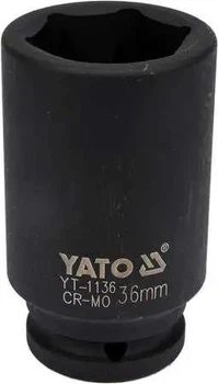 Ударная торцевая головка YATO YT-1136 36 мм шестигранная длиной 90 мм для гайковертов