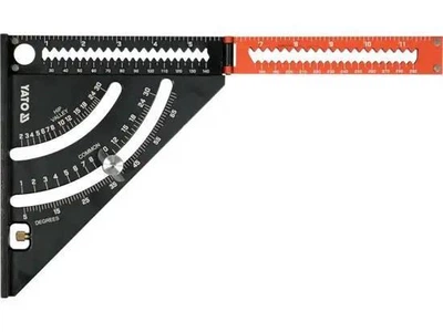 Угольник YATO, алюминиевый столярный, 140 мм, 90°/45°, 210×290 мм