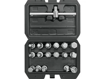 Набір ключів YATO YT-0599 для зливних пробок, 18 шт., 3/8", h=10 мм