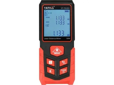 Дальномер YATO лазерный с LCD-дисплеем, 50 м