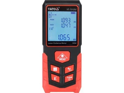 Дальномер YATO лазерный с LCD-дисплеем, 100 м