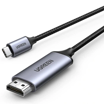 Универсальный кабель Type-C на HDMI UGREEN MM142 USB-C HDMI 1.5м 4K 60Hz Thunderbolt 3 type c to hdmi Переходник с Type-C на HDMI