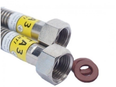 Шланг для газа 3/4" х 3/4", длина 2500 мм, нержавеющая сталь, гайка-гайка, для газового оборудования