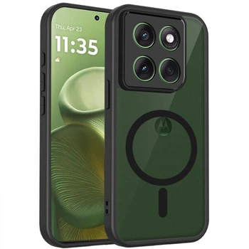 Защитный чехол Deexe Matte Skin with MagSafe для Motorola Edge 70 Fusion - Transparent Black
