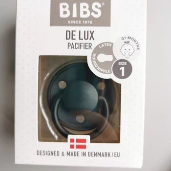 Соска Bibs De Lux round 0-6 мес Latex Black