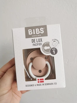 Соска Bibs De Lux Latex 0-6 мес ночная Blush glow