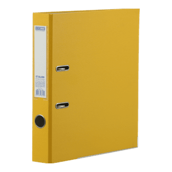 Папка-реєстратор А4 50мм BUROMAX 3016-08 ETALON одностороння, жовта (30) /BM.3016-08c/