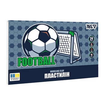 Пластилін 24кол. YES 540716 Football 480г, стек /540716/