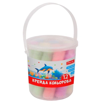 Крейда кольорова 1Вересня Classic JUMBO 12 штук у відрі