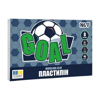 Пластилін 8кол. YES 540712 Football 160г, стек /540712/