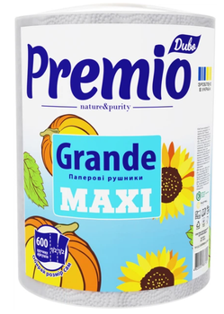 Рушники паперові ДИВО Premio Grande MAXI 1шт. 2-шар. 600арк. білий, d190мм (6)