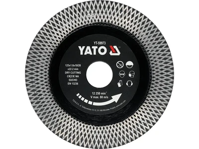 Диск алмазный отрезной YATO для греса и керамики 125/22.2 x 1.8 мм для сухой резки YT-59973