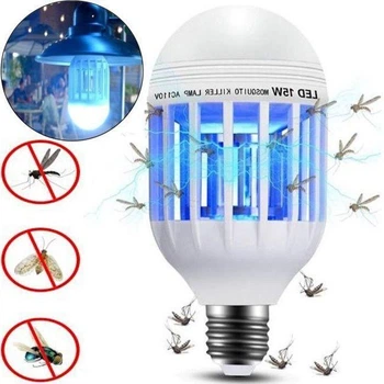 Светодиодная лампа уничтожитель комаров и мошек 2 в 1 ZappLight, Электрическая лампа приманка для насекомых
