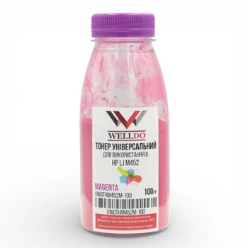 Тонер HP CLJ M252/277/452/Canon MF-631/632/633, фасовка, magenta 100г Welldo