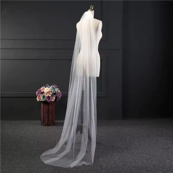 Фата довга /veil wedding long на гребінці