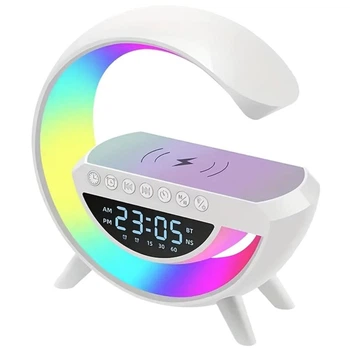 Настольная лампа BT-3401 White с беспроводной зарядкой и Bluetooth-колонкой