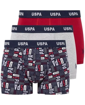 Набор трусов-боксеров мужских 3шт. U.S. Polo Assn. 80509RED M разных цветов (8684841309915)