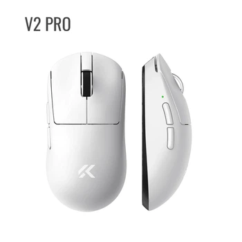 Игровая беспроводная мышка Mchose A7 V2 Pro / Три режима подключения / Сенсор PAW3395 / 26 000 DPI / White