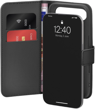 Etui z klapką Puro Wallet Stand Case do iPhone 17 Air Black (8018417525568)