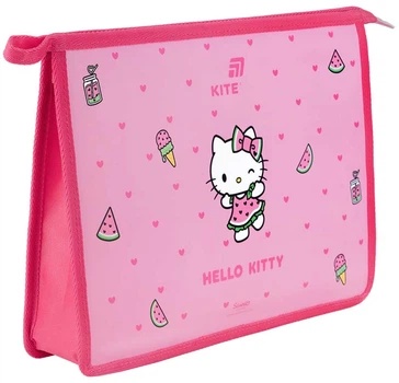 Папка на блискавці Kite Hello Kitty A4+ Рожева (HK26-428)
