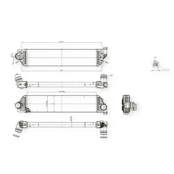 Радиатор интеркулера Renault Master 2.3dCi 10- RWD HART