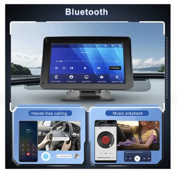 Портативний 7" мультимедійний плеєр Streaming Media Player Wireless CarPlay Android Auto AirPlay