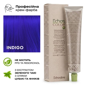 Крем-фарба для волосся Echosline Echos Color Індіго INDIGO COLOURING CREAM 100 мл