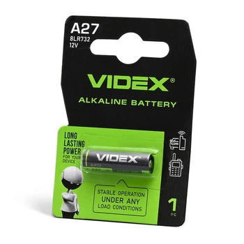 Батарейка лужна Videx А27 1шт