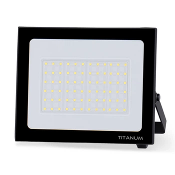 LED прожектор 50W TITANUM с влагозащищенным корпусом из алюминия 4000Lm 6500K черный IP65 TLF506